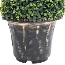 VIDAXL Plante De Buis Artificiel En Spirale Avec Pot Vert 59 Cm -Grasses Fleurs Soldes Boutique 07f6a482914170ac