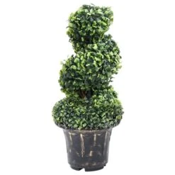 VIDAXL Plante De Buis Artificiel En Spirale Avec Pot Vert 59 Cm