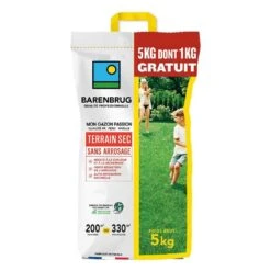 Graines De Gazon Pour Terrain Sec 4 Kg + 1 Gratuit