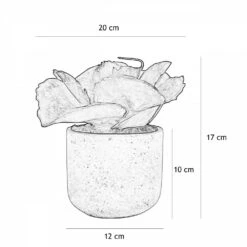 Succulente Artificielle Pot Effet Ciment 17cm -Grasses Fleurs Soldes Boutique 486998e291933d12