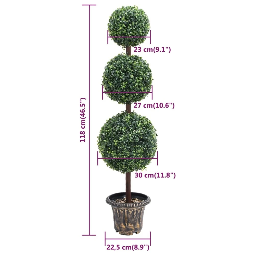 VIDAXL Plante De Buis Artificiel Avec Pot Forme De Boule Vert 118 Cm 7 VIDAXL Plante De Buis Artificiel Avec Pot Forme De Boule Vert 118 Cm – Image 5