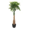 ATMOSPHERA Plante Artificielle Arbre Pachira En Pot H 110 Cm -Grasses Fleurs Soldes Boutique 64821b7870b882.69135120