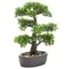 Emerald Mini Bonsaï Ficus Artificiel Sur Plaque Marronne 43 Cm -Grasses Fleurs Soldes Boutique 7dcd744dbc9d6c3e