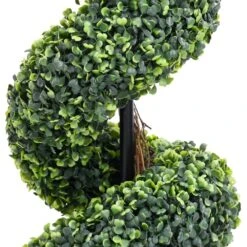 VIDAXL Plante De Buis Artificiel En Spirale Avec Pot Vert 59 Cm -Grasses Fleurs Soldes Boutique befb7ba52cb182c4