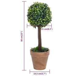 VIDAXL Plantes De Buis Artificiel 2 Pcs Avec Pots Boule Vert 56 Cm 13 VIDAXL Plantes De Buis Artificiel 2 Pcs Avec Pots Boule Vert 56 Cm -Grasses Fleurs Soldes Boutique cb0ba62229546034