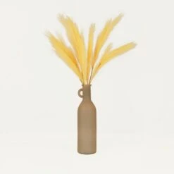 Plumeau Artificiel Jaune 110cm Lot De 3 -Grasses Fleurs Soldes Boutique dfefd16420c2a16b